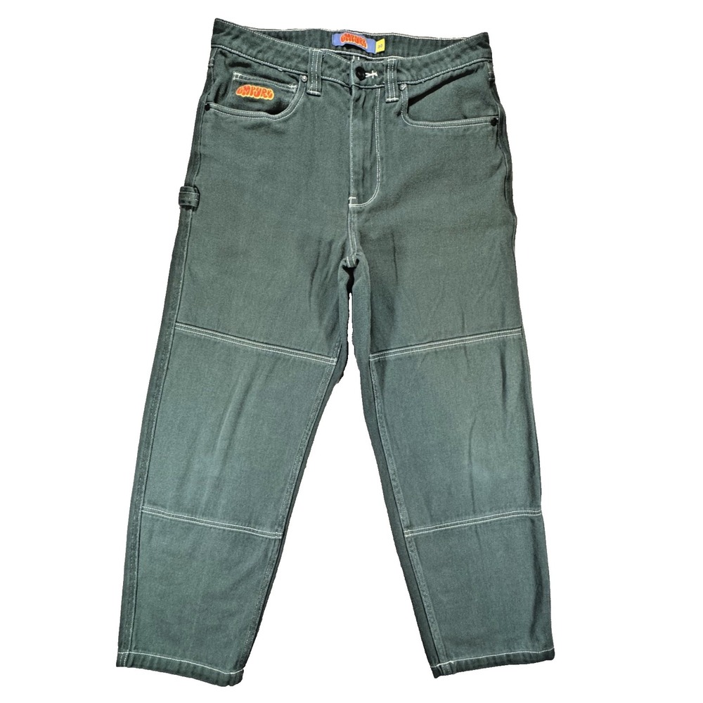Empyre Pants Mens 30 Green Baggy Relax Skater Y2K Carpenter Canvas Grunge 90s